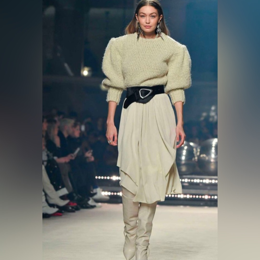 Isabel Marant Darnae silk midi skirt
